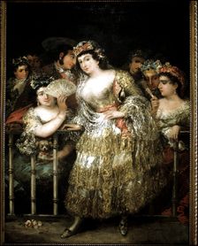 The Maja in gold and silver Eugenio Lucas Oil