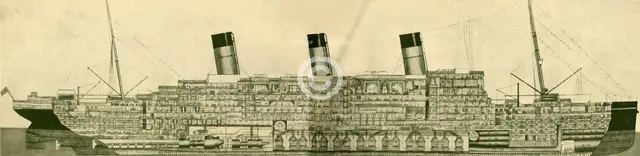 'The Majestic (56,551 Tons) Shown in Section', c1930. Creator: Unknown.