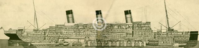 'The Majestic (56,551 Tons) Shown in Section', c1930. Creator: Unknown.