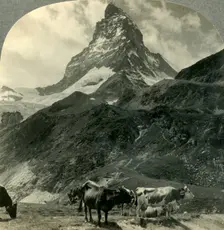 The Majestic Pyramid of the Alps, the Matterhorn, Switzerland c1930s. Creator: Unknown