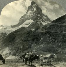 The Majestic Pyramid of the Alps, the Matterhorn, Switzerland c1930s. Creator: Unknown