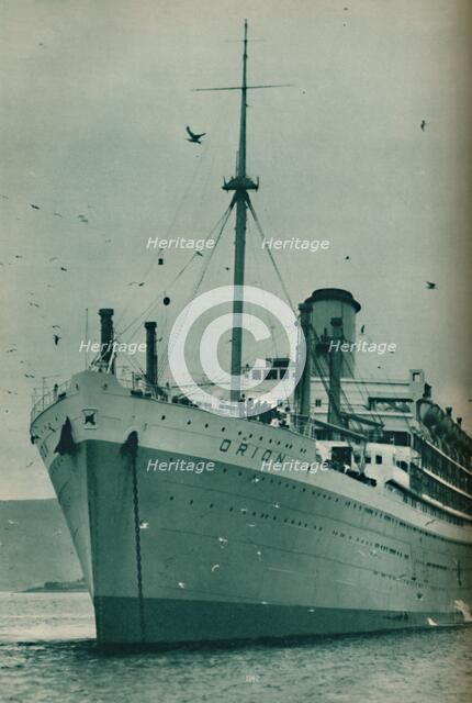 'The Majesty of a Great Liner - The Orion at anchor', 1937. Artist: Unknown.
