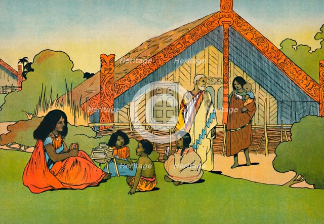 'The Maori's Home', 1912. Artist: Charles Robinson.