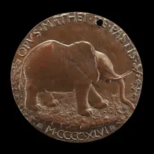 The Malatesta Elephant in a Meadow [reverse], 1446. Creator: Matteo di Andrea de Pasti