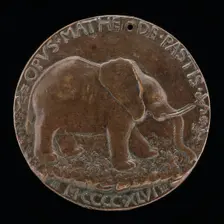 The Malatesta Elephant in a Meadow [reverse], 1446. Creator: Matteo di Andrea de Pasti