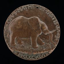 The Malatesta Elephant in a Meadow [reverse], 1446. Creator: Matteo di Andrea de Pasti
