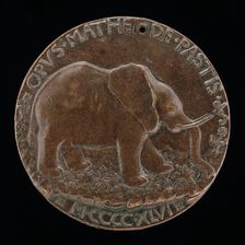 The Malatesta Elephant in a Meadow [reverse], 1446. Creator: Matteo di Andrea de Pasti