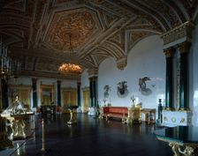The Malachite Hall of the Winter Palace in Saint Petersburg 1837-1839. Artist: Aleksandr Bryullov