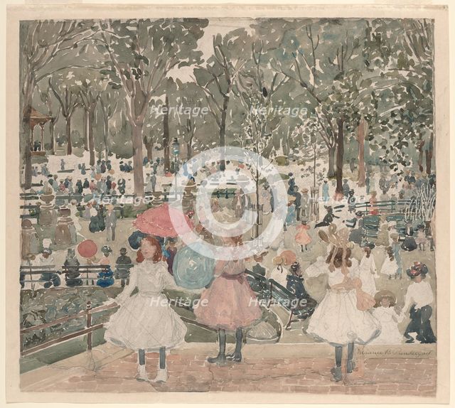 The Mall, Central Park, 1900/1903. Creator: Maurice Brazil Prendergast.