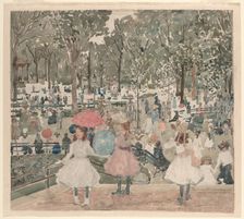 The Mall, Central Park, 1900/1903. Creator: Maurice Brazil Prendergast