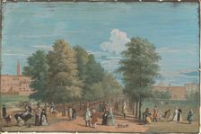 The Mall from Saint James Park, 1720s?. Creator: Marco Ricci