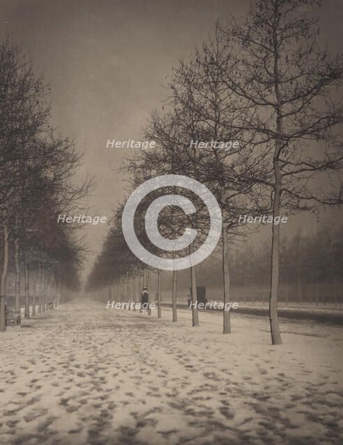 The Mall in winter, 1920s. Creator: Harry Moult.