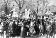 The Mall, St. James's Park, on a drawingroom day, 1870. Creator: C. R.