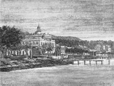 The "Maltese Cross" Hotel, Spezia; The Gulf of Spezia 1875. Creator: Unknown