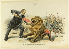 The Man Who Dares - and the Men who Dare N't, from Puck, published September 5, 1888. Creator: Charles Jay Taylor