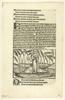 The Man Who Therefore Preached to the Reeds (recto) and The Armed Noble Who..., 1929. Creators: Unknown, Michael Furter, Wilhelm Ludwig Schreiber