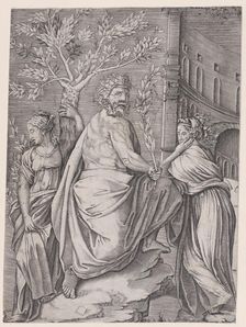 The Man with a Laurel Branch, ca. 1514-36. Creator: Agostino Veneziano