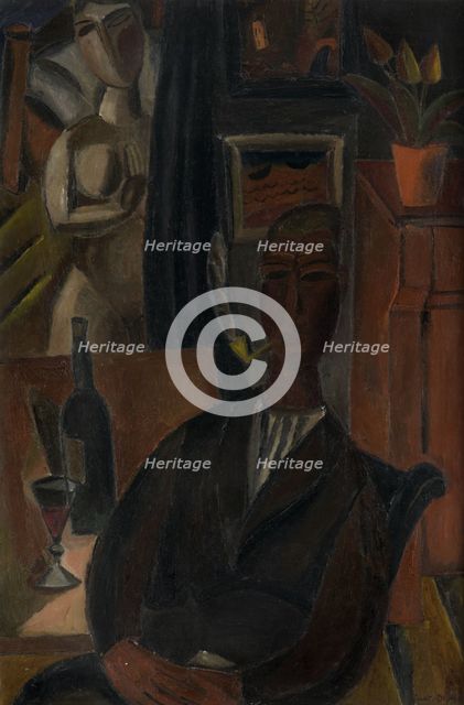 The man with the bottle, 1920. Creator: Gustave De Smet.