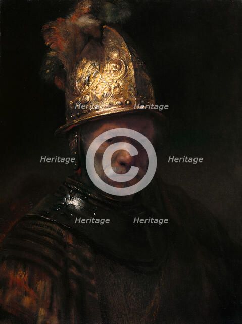 The Man with the Golden Helmet, c. 1650. Artist: Rembrandt van Rhijn, (School)  