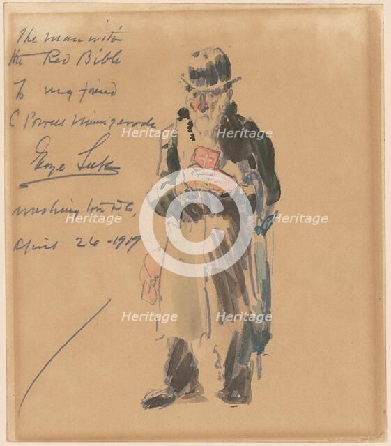 The Man with the Red Bible, 1919. Creator: George Benjamin Luks.