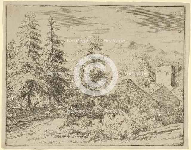 The Man between the Two Fir Trees, 17th century. Creator: Allart van Everdingen.