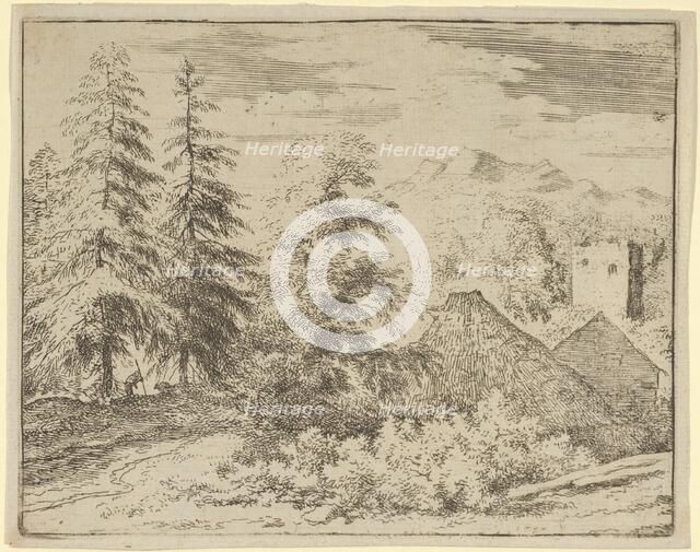 The Man between the Two Fir Trees, 17th century. Creator: Allart van Everdingen.