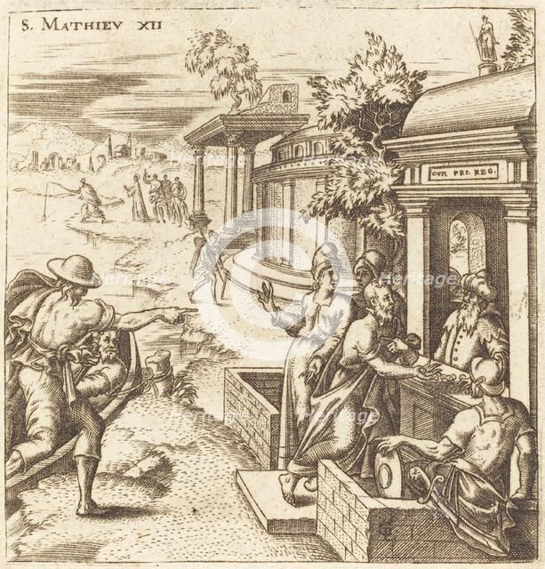 The Man Healed of the Withered Hand, probably c. 1576/1580. Creator: Leonard Gaultier.