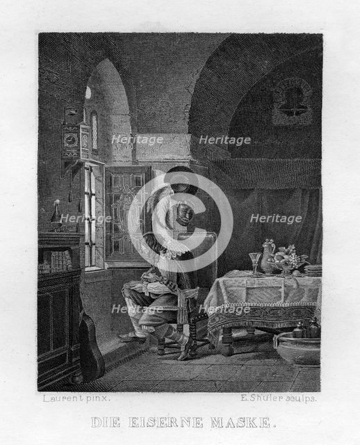 'The Man in the Iron Mask', c1833. Creator: Edouard Schuler.