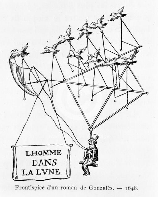 The Man in the Moon, 1648 (1887). Artist: Gaston Tissandier