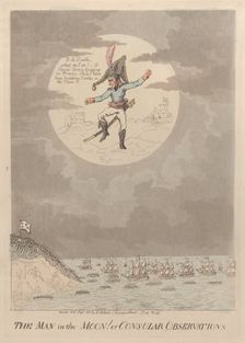 The Man in the Moon! or Consular Observations, September 1803., September 1803. Creator: Isaac Cruikshank