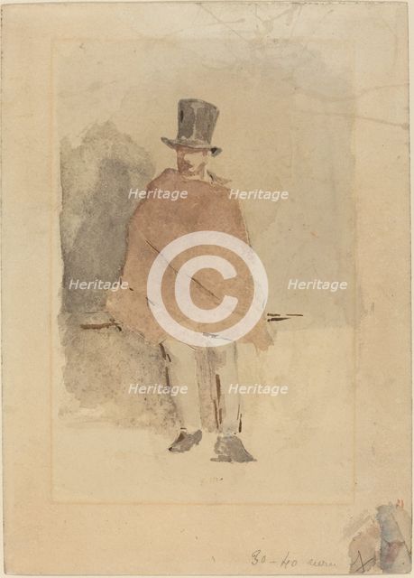 The Man in the Tall Hat, 1858/1859. Creator: Edouard Manet.