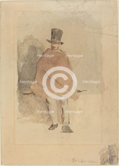 The Man in the Tall Hat, 1858/1859. Creator: Edouard Manet.