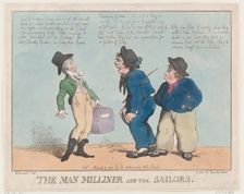 The Man Milliner and the Sailors, March 4, 1802., March 4, 1802. Creator: Thomas Rowlandson
