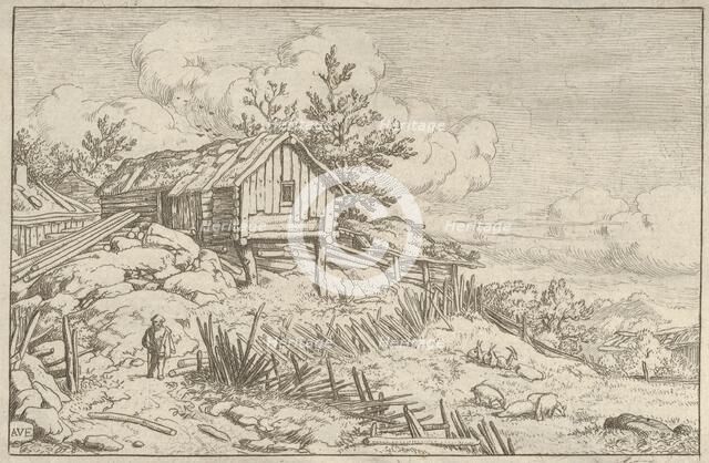 The Man near the Entry of the Ruinous Hedge, 17th century. Creator: Allart van Everdingen.