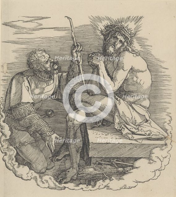The Man of Sorrows Mocked by a Soldier, Frontispiece to the Great Passion,.n.d., n.d.. Creator: Albrecht Durer.