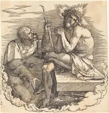 The Man of Sorrows Mocked by a Soldier, probably 1511. Creator: Albrecht Durer