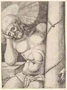 The Man of Sorrows at the Column, 1523. Creator: Nicolaas Hogenberg