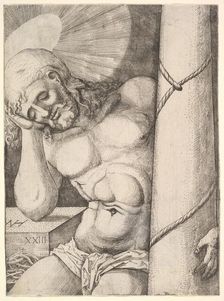 The Man of Sorrows at the Column, 1523. Creator: Nicolaas Hogenberg