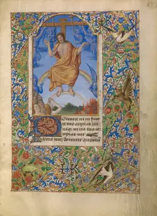 The Man of Sorrows at the Last Judgment; Katherine Hours, about 1480-1485. Creator: Jean Bourdichon