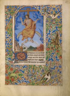 The Man of Sorrows at the Last Judgment; Katherine Hours, about 1480-1485. Creator: Jean Bourdichon