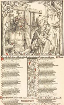 The Man of Sorrows and Mater Dolorosa, 1512. Creator: Wolf Traut