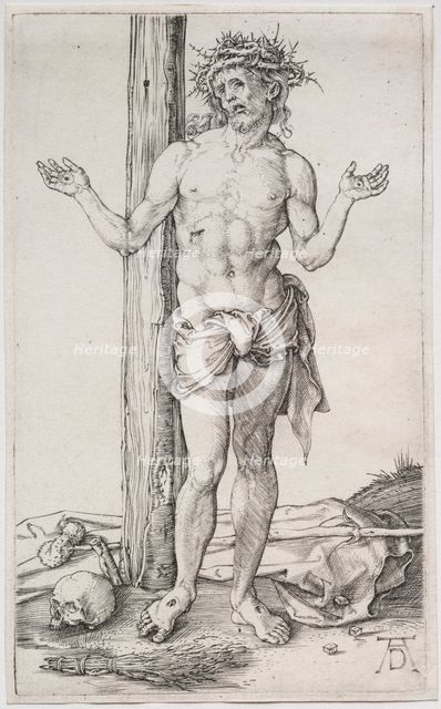 The Man of Sorrows Standing, with Hands Raised, c. 1500. Creator: Albrecht Dürer (German, 1471-1528).