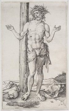 The Man of Sorrows Standing, with Hands Raised, c. 1500. Creator: Albrecht Dürer (German, 1471-1528)