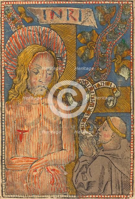 The Man of Sorrows with a Franciscan, 1490-1500. Creator: Unknown.