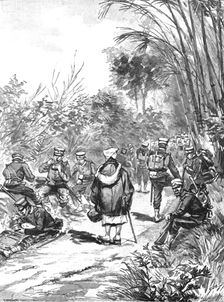 The Manoeuvres of the Japanese Army before His Majesty the Mikado; Japanese Guardsmen... 1891. Creator: Unknown