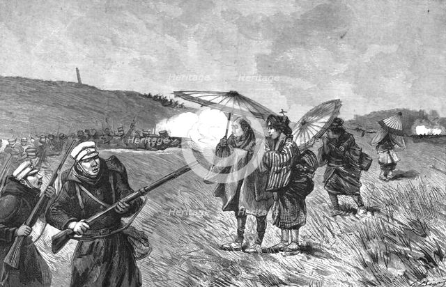 'The Manoeuvres of the Japanese Army before His Majesty the Mikado; Peasents caught...', 1891. Creator: Unknown.