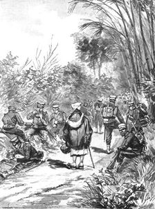 The Manoeuvres of the Japanese Army before His Majesty the Mikado; Japanese Guardsmen... 1891. Creator: Unknown