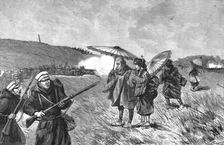 The Manoeuvres of the Japanese Army before His Majesty the Mikado; Peasents caught... 1891. Creator: Unknown