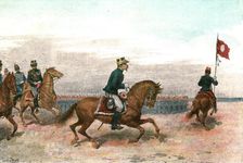 The Manoeuvres of the Japanese Army before His Majesty the Mikado; The Mikado Reviewing... 1891. Creator: Unknown