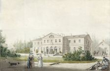 The manor house Priyutino, 1830. Artist: Ivanov, Ivan Alexeyevich (1779-1848)